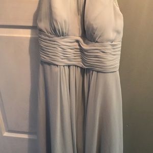 Prom /Bridesmaid dress, beautiful blush blue maxi dress!